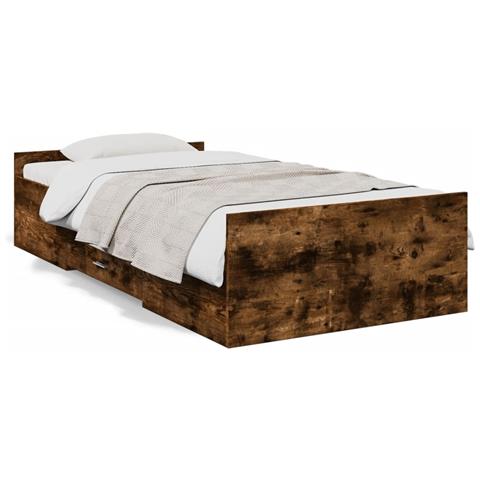 Giroletto Con Cassetti Rovere Fumo 75x190 Cm Legno Multistrato - Foto 1