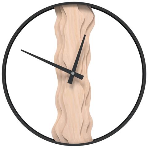 Orologio A Parete Marrone 35 Cm In Ferro E Legno Di Quercia - Foto 2
