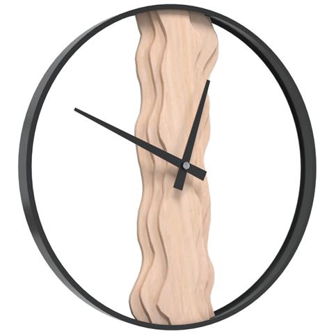 Orologio A Parete Marrone 35 Cm In Ferro E Legno Di Quercia - Foto 3