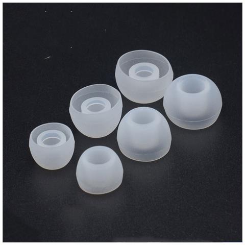 Gommini In Silicone Per Auricolari Da 4,5-6 Mm 3 Misure 15 Paia Transparent - Foto 1