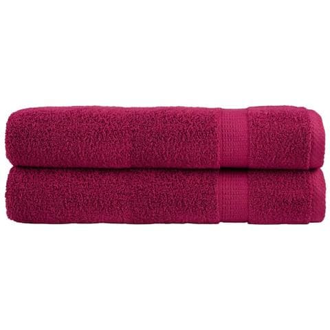 Asciugamani Premium SOLUND 2 pz Bordeaux 100x200cm 600gsm - Foto 1