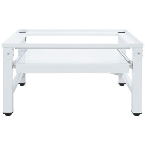 Supporto Lavatrice E Asciugatrice Con Mensola Estraibile Bianco - Foto 2