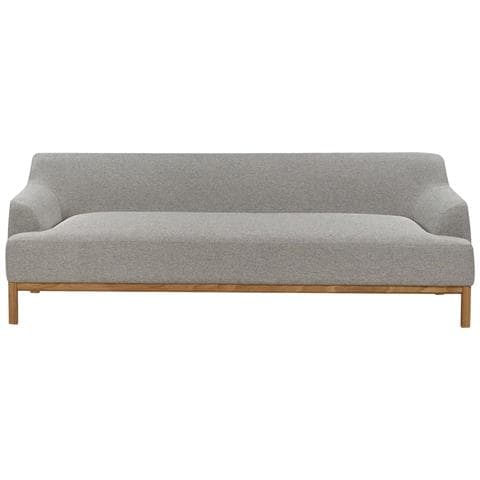 Divano 3 Posti Sosjo Tessuto Grigio Chiaro - Foto 2