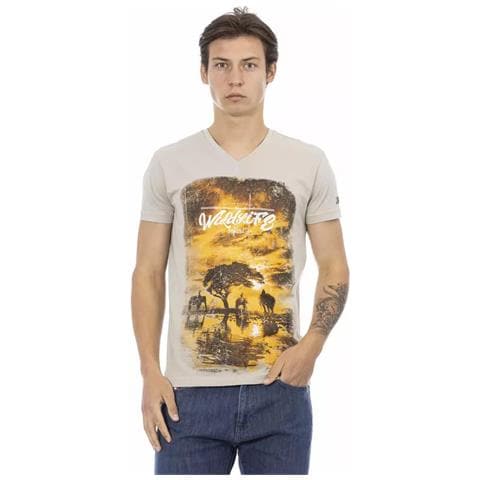 Maglietta In Cotone Beige - L - Foto 1