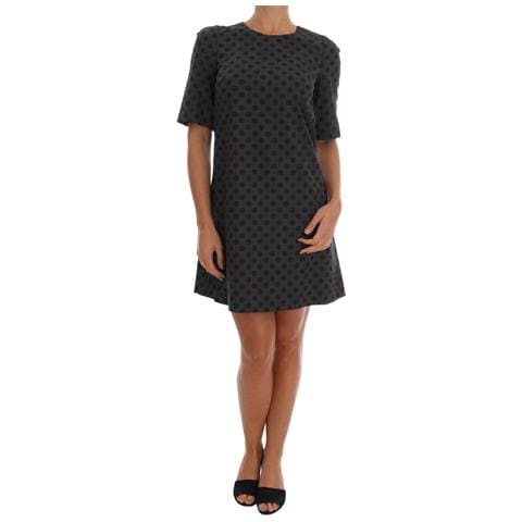 Abito Elasticizzato In Lana A Pois Grigi - It38-xs - Foto 1