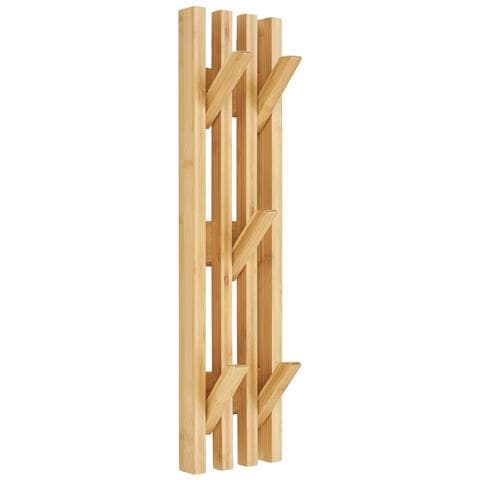 Appendiabiti Da Parete Ember - Marrone - Bamboo - 14x9,5x60 Cm - Foto 1