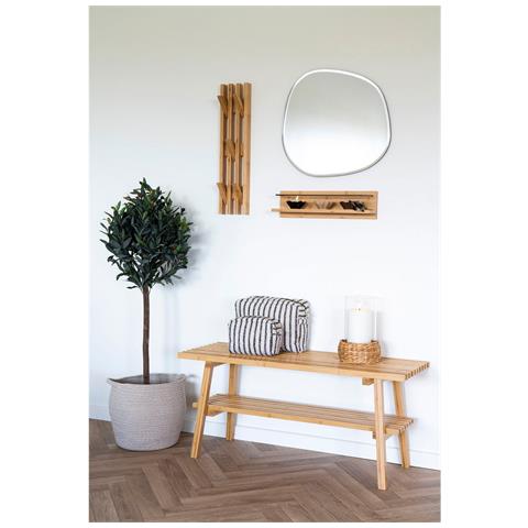 Appendiabiti Da Parete Ember - Marrone - Bamboo - 14x9,5x60 Cm - Foto 2