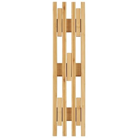 Appendiabiti Da Parete Ember - Marrone - Bamboo - 14x9,5x60 Cm - Foto 5