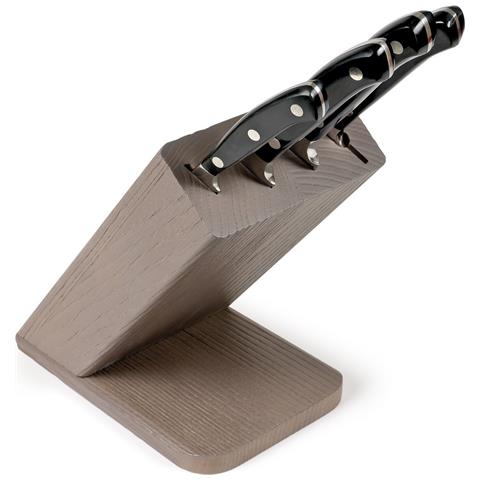 Ceppo Di Coltelli Da Cucina Ergoforge - Nero - Acciaio - 33x31x13 Cm - Foto 1