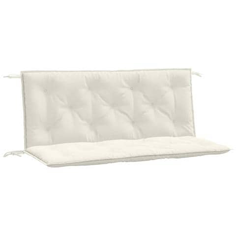 Cuscini Panca Giardino 2pz Crema Mélange 120x50x7 Cm In Tessuto - Foto 2