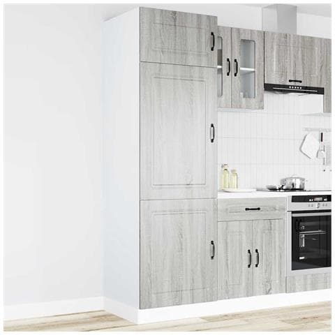 Armadio Da Cucina Kalmar Grigio Sonoma In Legno Multistrato - Foto 1