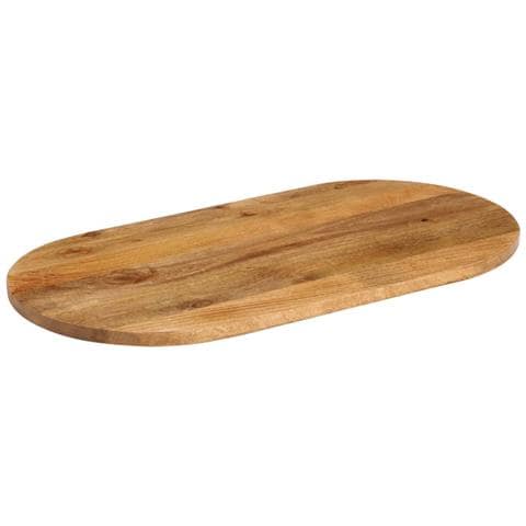 Piano Tavolo 80x40x3,8 Cm Ovale In Legno Massello Di Mango - Foto 2