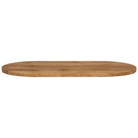 Piano Tavolo 80x40x3,8 Cm Ovale In Legno Massello Di Mango - Foto 3