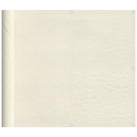 Paravento Da Balcone Crema 90x700 Cm 100% Poliestere Oxford - Foto 2