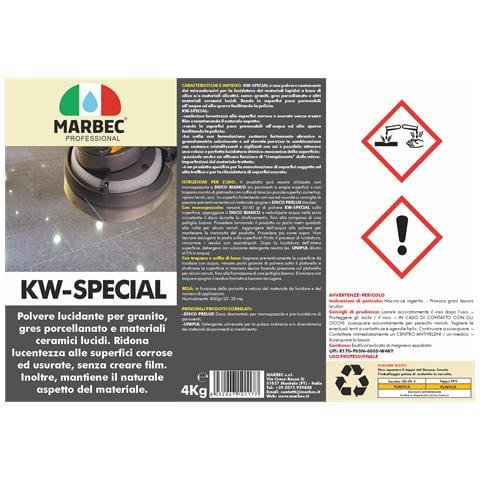 Kw-special 4kg - Lucidante In Polvere Per Gres Porcellanato E Granito Kw-special 4kg - Foto 3
