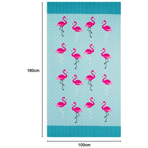 Telo Mare Grande 100x180 Spugna Spiaggia Piscina Maui Mini Flamenco D16 - Foto 4