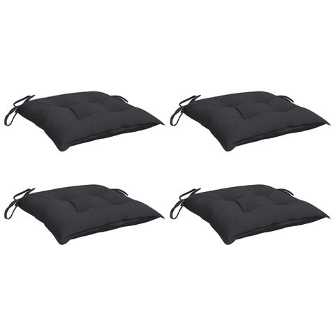 Cuscini Per Sedia 4 Pz Neri 40x40x7 Cm In Tessuto Oxford - Foto 2