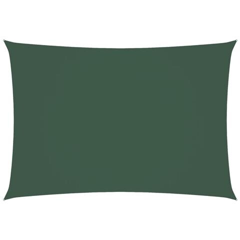 Vela Parasole Tessuto Oxford Rettangolare 2,5x4,5 M Verde Scuro - Foto 1