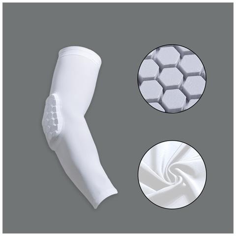 2 Pezzi Supporto Per Gomito Sportivo White L - Foto 2