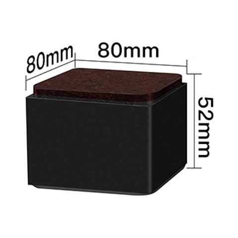 Alzate Per Mobili Quadrate In Acciaio Al Carbonio Nero - Set Di 4   E - Foto 2