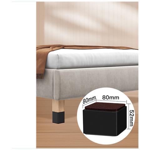 Alzate Per Mobili Quadrate In Acciaio Al Carbonio Nero - Set Di 4   E - Foto 3