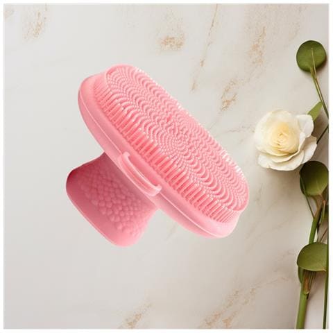 Spazzola Portatile In Silicone Per La Pulizia Del Viso Per Il Trucco Pink - Foto 2