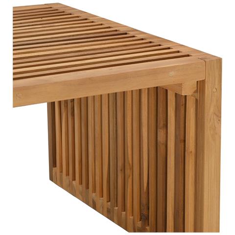 Tavolo Laterale da Giardino 110x55x35.5 cm Legno Massello di Teak - Foto 9