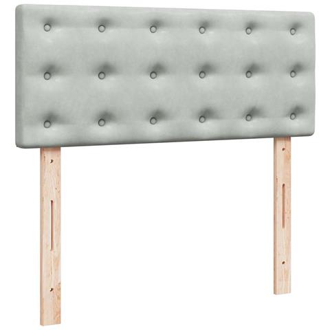 Struttura Letto Pouf con Materasso 120x200 cm Velluto - Foto 9