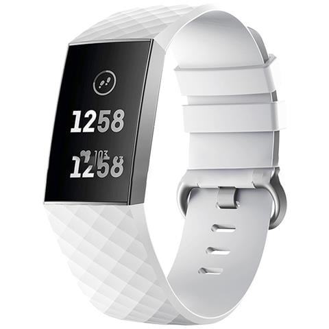 Cinturino Per Orologio In Silicone Bianco Per Fitbit Charge 4/3 - Grande - Foto 1