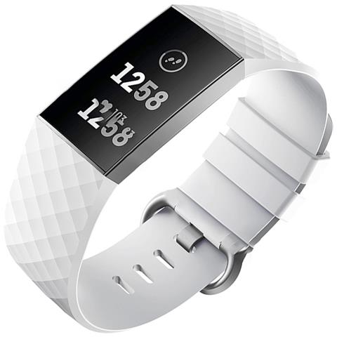 Cinturino Per Orologio In Silicone Bianco Per Fitbit Charge 4/3 - Grande - Foto 2