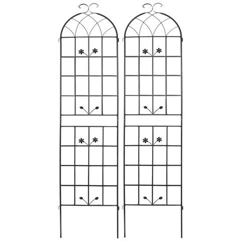 Confezione Da 2 Griglie Da Giardino Per Piante In Metallo, Interno/esterno, Per Piante Rampicanti, Piante In Vaso, Piante Da Appartamento, Schermo Decorativo Per Recinzione Da Giardino - Foto 2