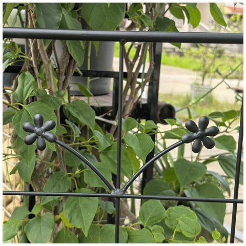Confezione Da 2 Griglie Da Giardino Per Piante In Metallo, Interno/esterno, Per Piante Rampicanti, Piante In Vaso, Piante Da Appartamento, Schermo Decorativo Per Recinzione Da Giardino - Foto 4