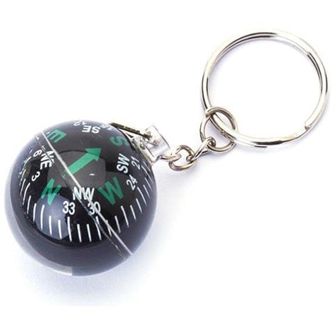 Portachiavi Bussola A Sfera Acrilica 4 Pezzi - Strumento Di Navigazione Portatile - Foto 2