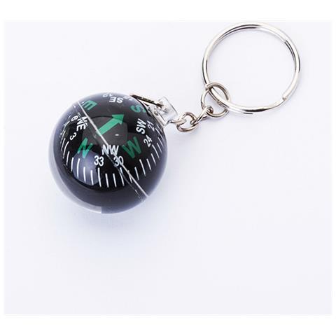 Portachiavi Bussola A Sfera Acrilica 4 Pezzi - Strumento Di Navigazione Portatile - Foto 5