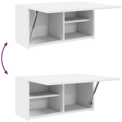 Mobile da Bagno a Parete Bianco 60x25x30cm in Legno Multistrato - Foto 9