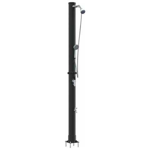 Doccia Solare da Esterno Nero 217 cm PVC e alluminio - Foto 1