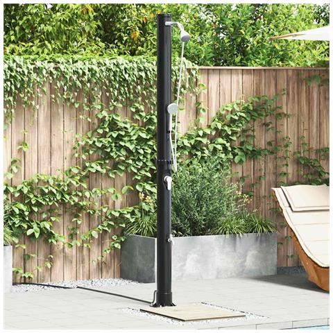Doccia Solare da Esterno Nero 217 cm PVC e alluminio - Foto 2