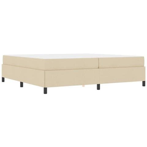 Letto a molle Crema e Nero 200 x 200 cm - Foto 1