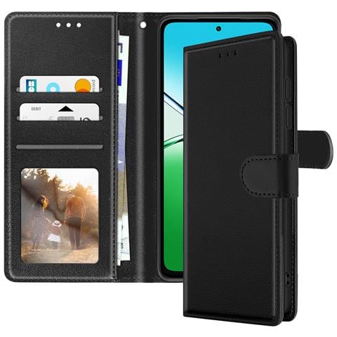 Custodia A Portafoglio Per Oppo A5x Con Cinturino Da Polso E Funzione Di Supporto Video - Foto 2