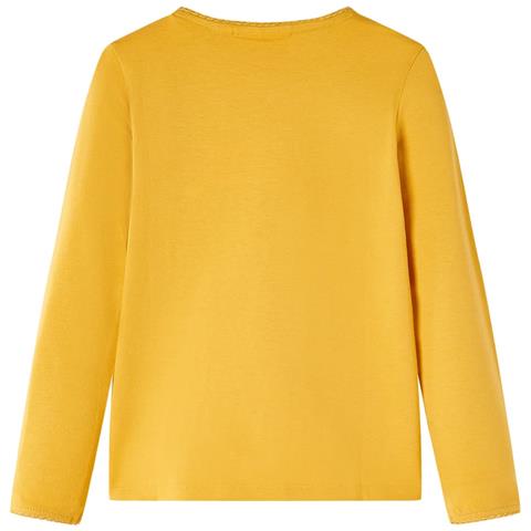 Maglietta per Bambini Maniche Lunghe Ocra Scuro 128 - Foto 2