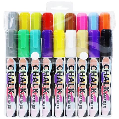 Pennarelli Evidenziatori Fluorescenti 18 Colori - Neon Cancellabili Per Lavagne Led - Foto 1