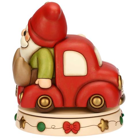 Carillon Gnomo Oliver E Teddy Con Furgoncino In Ceramica, Maxi - Foto 3