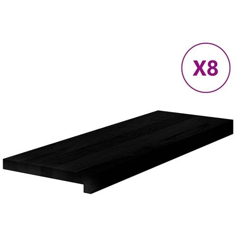 Gradini 8 pz Marrone Scuro 70x25x2 cm Legno Massello Rovere - Foto 1