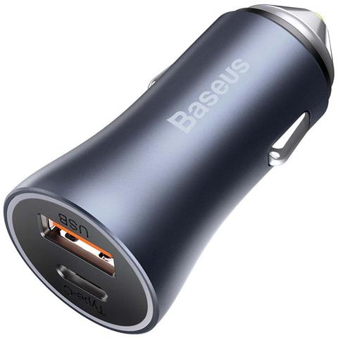 Caricatore Per Auto Accendisigari Quick Charge 40w Con Porte Usb E Usb-c E Cavo Da 1 M, Nero - Foto 2