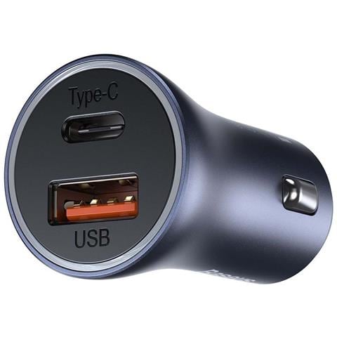Caricatore Per Auto Accendisigari Quick Charge 40w Con Porte Usb E Usb-c E Cavo Da 1 M, Nero - Foto 5
