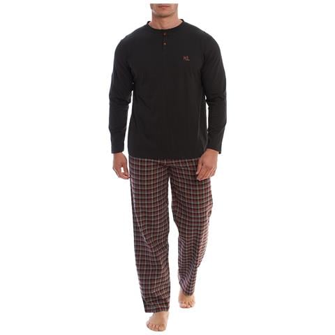 Pigiama Da Uomo In Cotone A Maniche Lunghe Klp8 - Foto 1