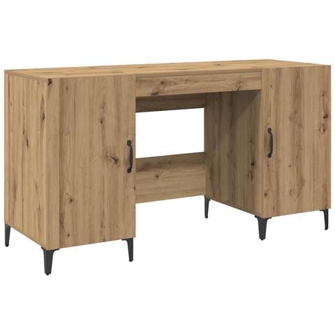 Scrivania Rovere Artigianale 140 x 50 x 75 cm Legno multistrato - Foto 1