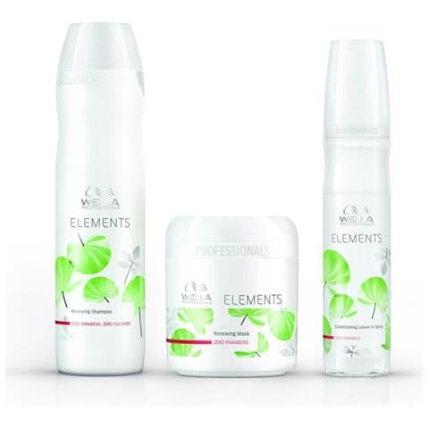 Set Wella Elements: Shampoo, 250 Ml + Maschera, 150 Ml + Trattamento Spray, 150 Ml - Foto 1