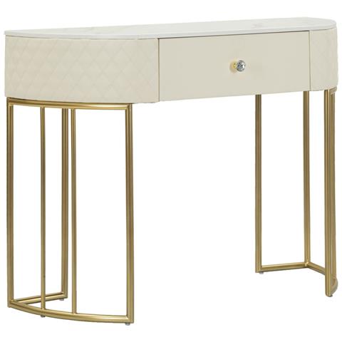 Tavolo Consolle Vkh607-bianco-legno-100x40x75 Cm - Foto 1