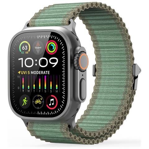 Cinturino Orologio per Apple Watch - Nylon, Verde - Foto 2